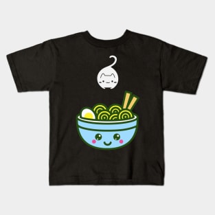 Ramen and cat Kids T-Shirt